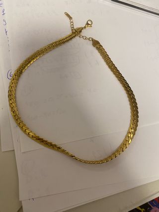 Cadena Acero Inoxidable Dorada Heredada