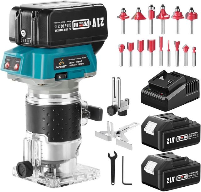 Fresadora Inalámbrica Madera 21V + Batería