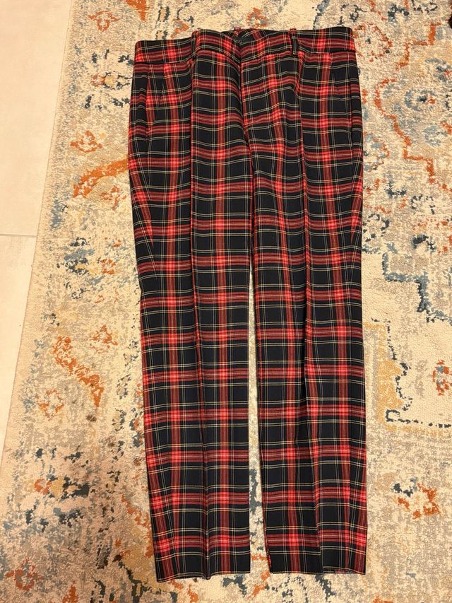 Pantaloni dritti in cotone pesante