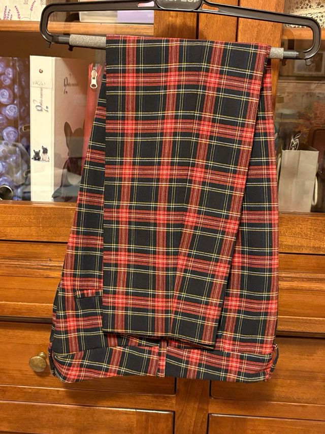 Pantaloni dritti in cotone pesante