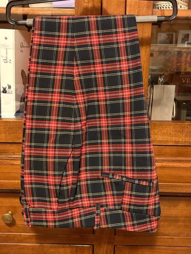 Pantaloni dritti in cotone pesante