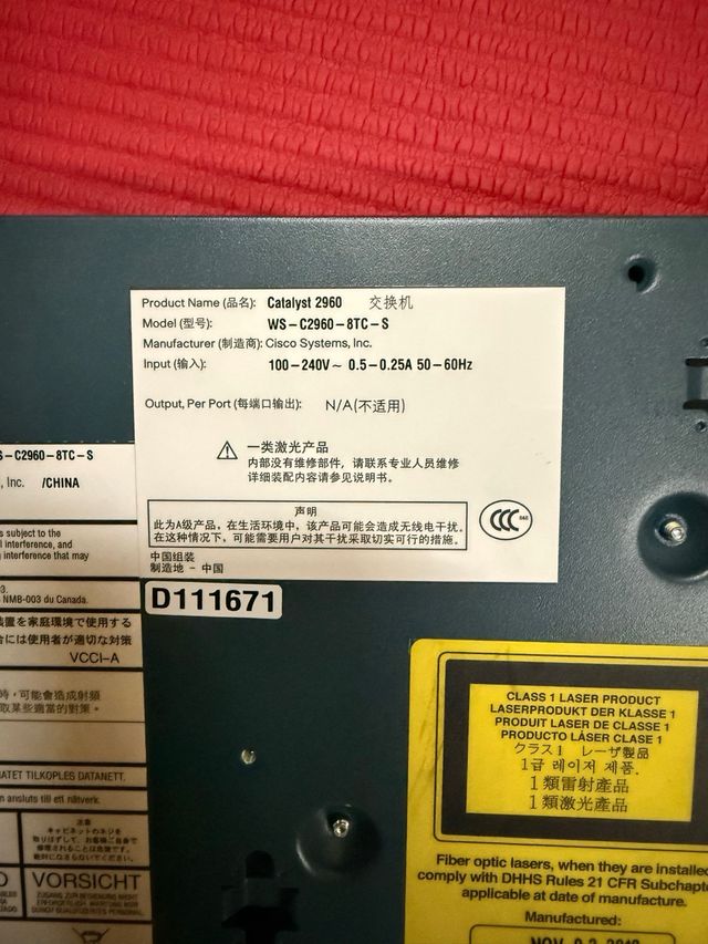 Switch Cisco Catalyst 2960 8TC-S 8 Puertos + SFP