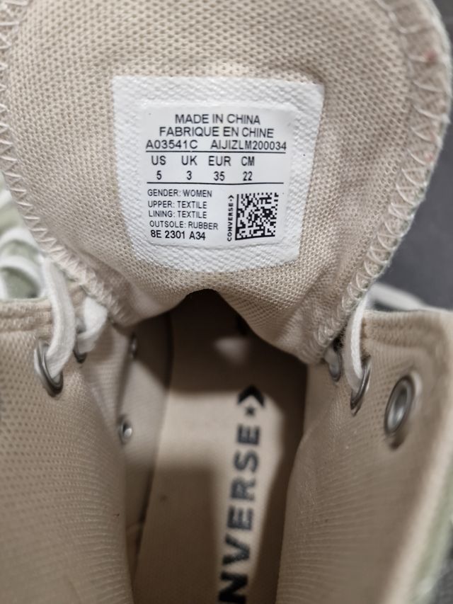 Zapatillas Converse altas talla 35