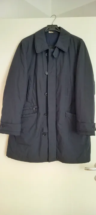 Cappotto trapuntato uomo blu scuro