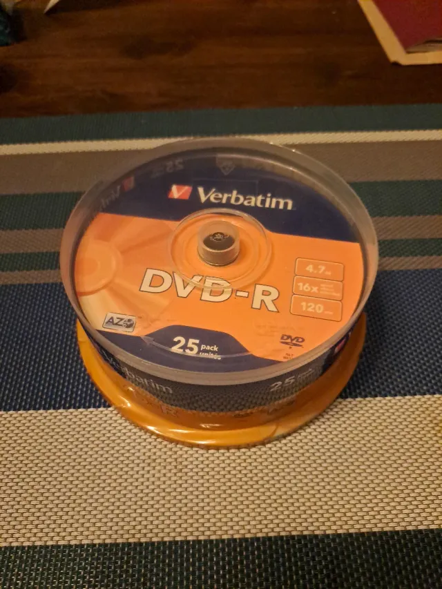 DVD-R Verbatim 4.7 GB 16x 120 min 25 Unità