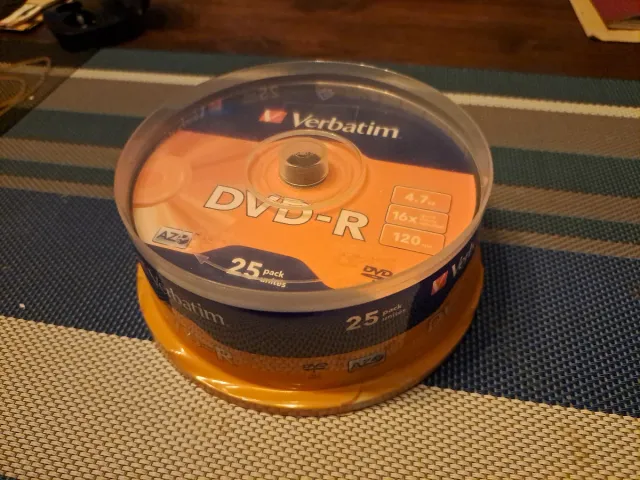 DVD-R Verbatim 4.7 GB 16x 120 min 25 Unità