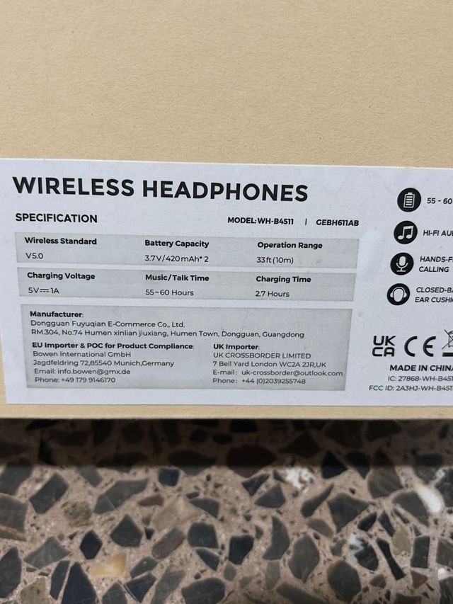 Auriculares Inalámbricos Negros