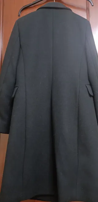 HOY! Abrigo Mango Lana Doble Botonadura Verde bote