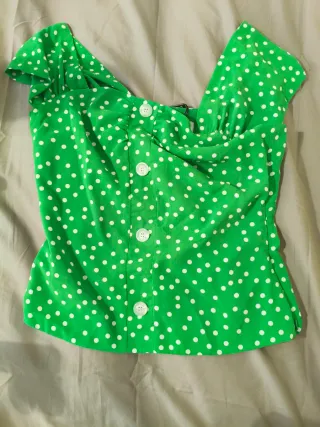 Blusa Minueto verde topos