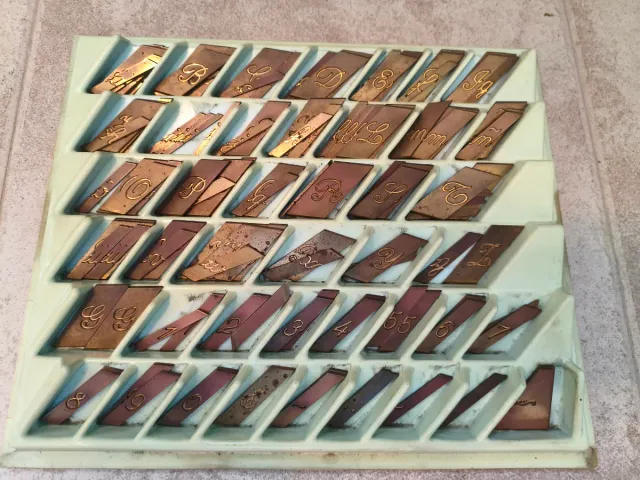 Abecedario  Pantógrafo Letras y Números "kursiva"