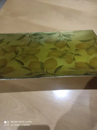 Centrotavola decorativo limoni oro