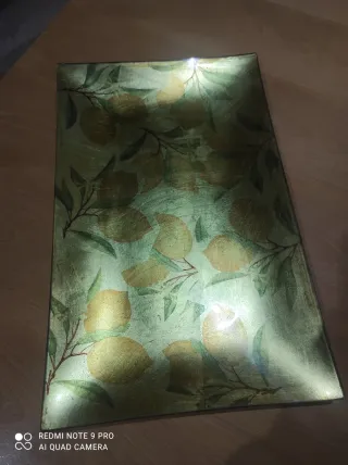 Centrotavola decorativo limoni oro