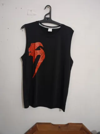 Maglietta sportiva senza maniche nera