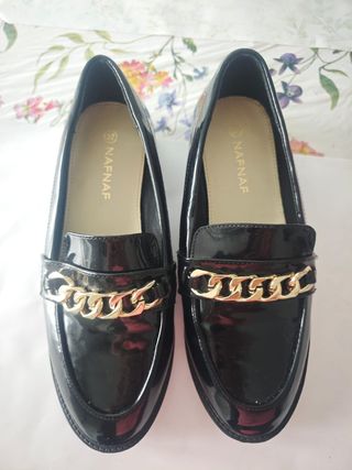 Mocasines Naf Naf negros talla 37