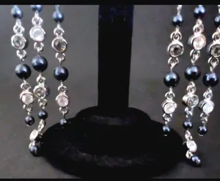 Pendientes Swarovski Originales Azules y Plateados