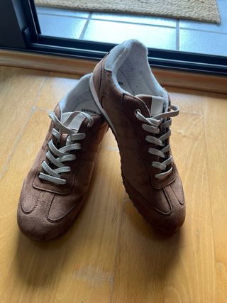 Zapatillas deportivas ante marrón