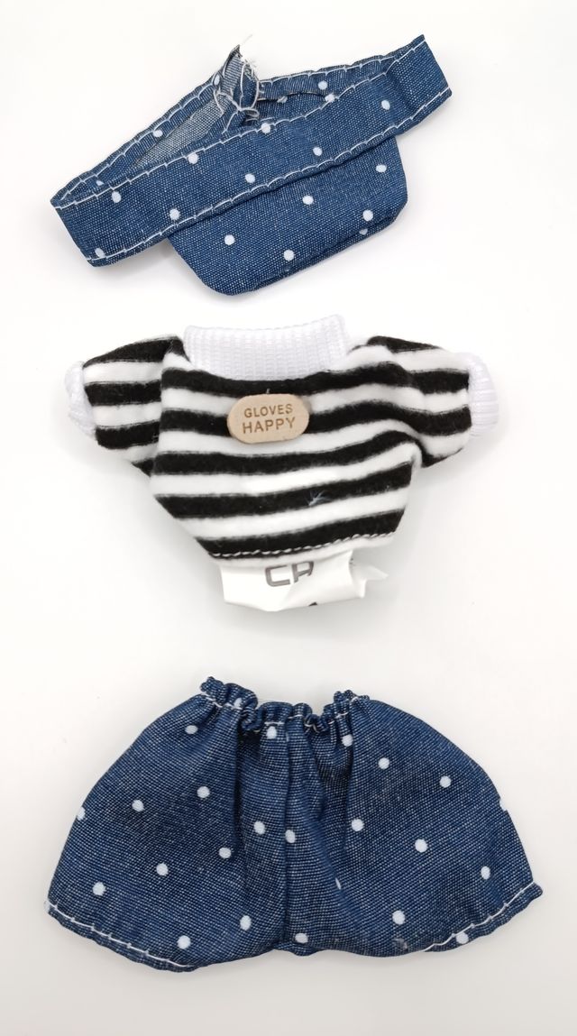 Vestito Labubu Outfit Tris Cuore Heart Doll NUOVO