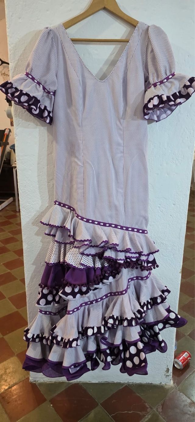 Vestido Flamenca Morado Hermanos Lozano
