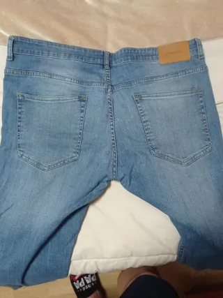 Pantalón vaquero hombre slim azul talla 48