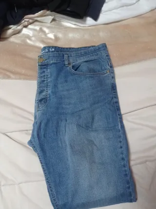 Pantalón vaquero hombre slim azul talla 48