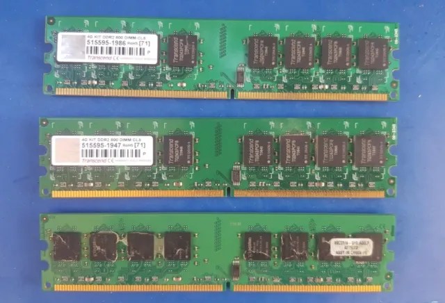 4GB KIT TRANSCEND DDR2 RAM 800MHz PC2-6400U 240 +1