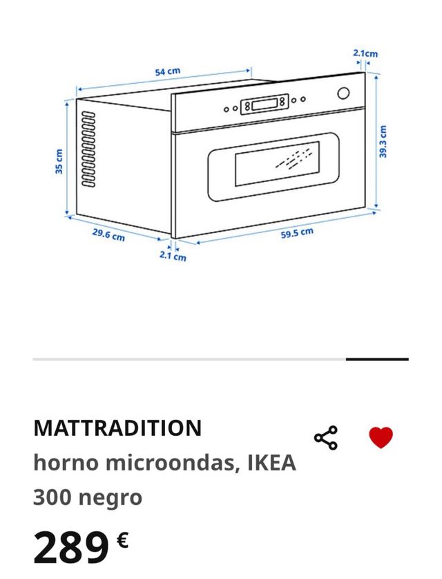 Forno Micro-ondas IKEA MATTRADITION Preto