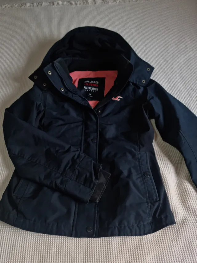 Abrigo Hollister All-Weather Azul Talla M