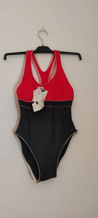 Bañador OZT gris/rosa Talla S mod. 4354