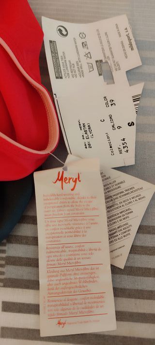 Bañador OZT gris/rosa Talla S mod. 4354