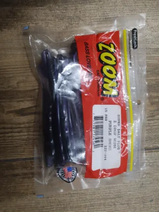 Zoom Super Salt Plus Z Drop Worm Purple Smoke