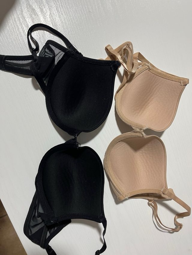 Sutiã H&M 85B Preto e Bege