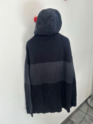 Felpa Nike con cappuccio zip grigia e nera