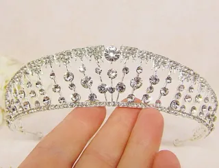 Tiara Novia Plata Brillante