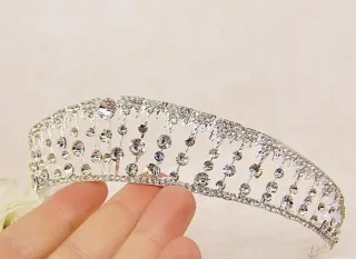 Tiara Novia Plata Brillante