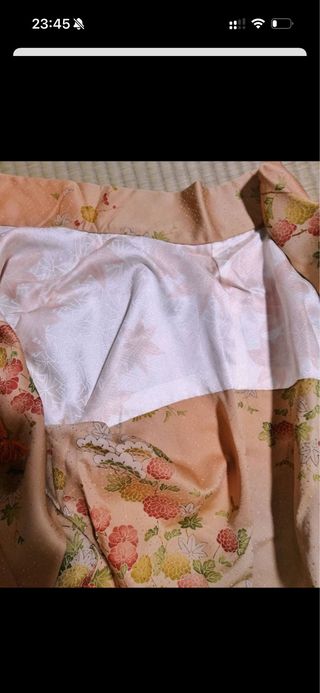 Haori Kimono seda antiguo salomon pink naranja