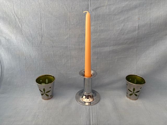 lote de  3 portavelas decorativos