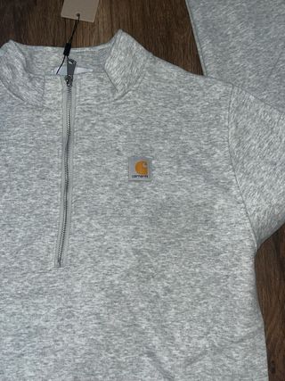 Sudadera Carhartt Gris Media Cremallera