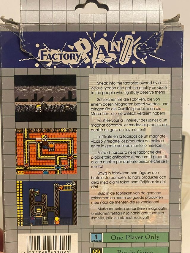 Juego Game Gear Factory Panic