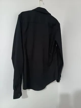 Camisa Zara Negra Manga Larga