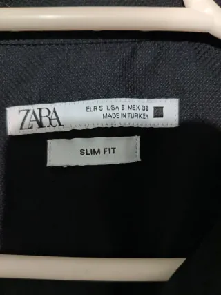 Camisa Zara Negra Manga Larga