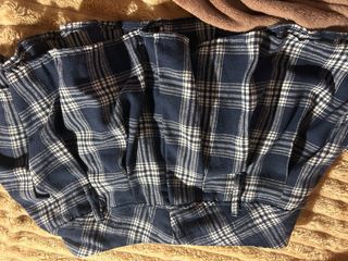 Falda Mini Cuadros Azul y Blanco