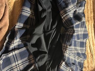 Falda Mini Cuadros Azul y Blanco