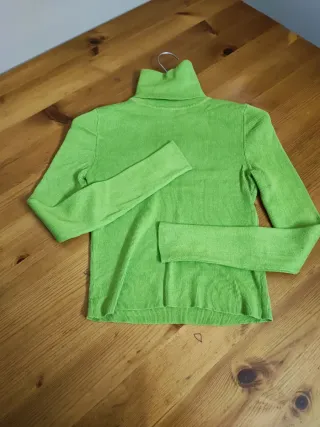 Maglia donna collo alto verde
