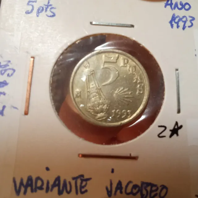 Moneda 5 Ptas 1993 v. Jacobeo