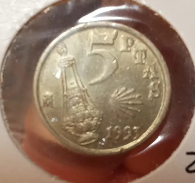 Moneda 5 Ptas 1993 v. Jacobeo