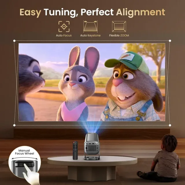 Proyector Portátil WiFi 6 Bluetooth 5.4 1080P