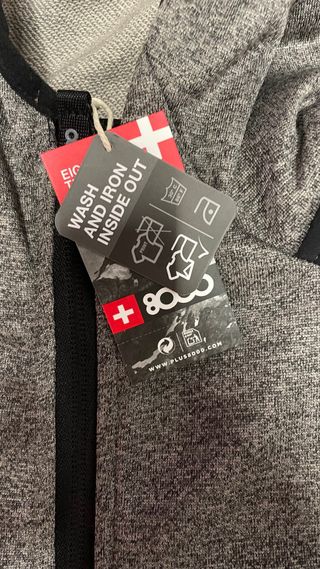 Sudadera +8000 Gris con Capucha Talla M