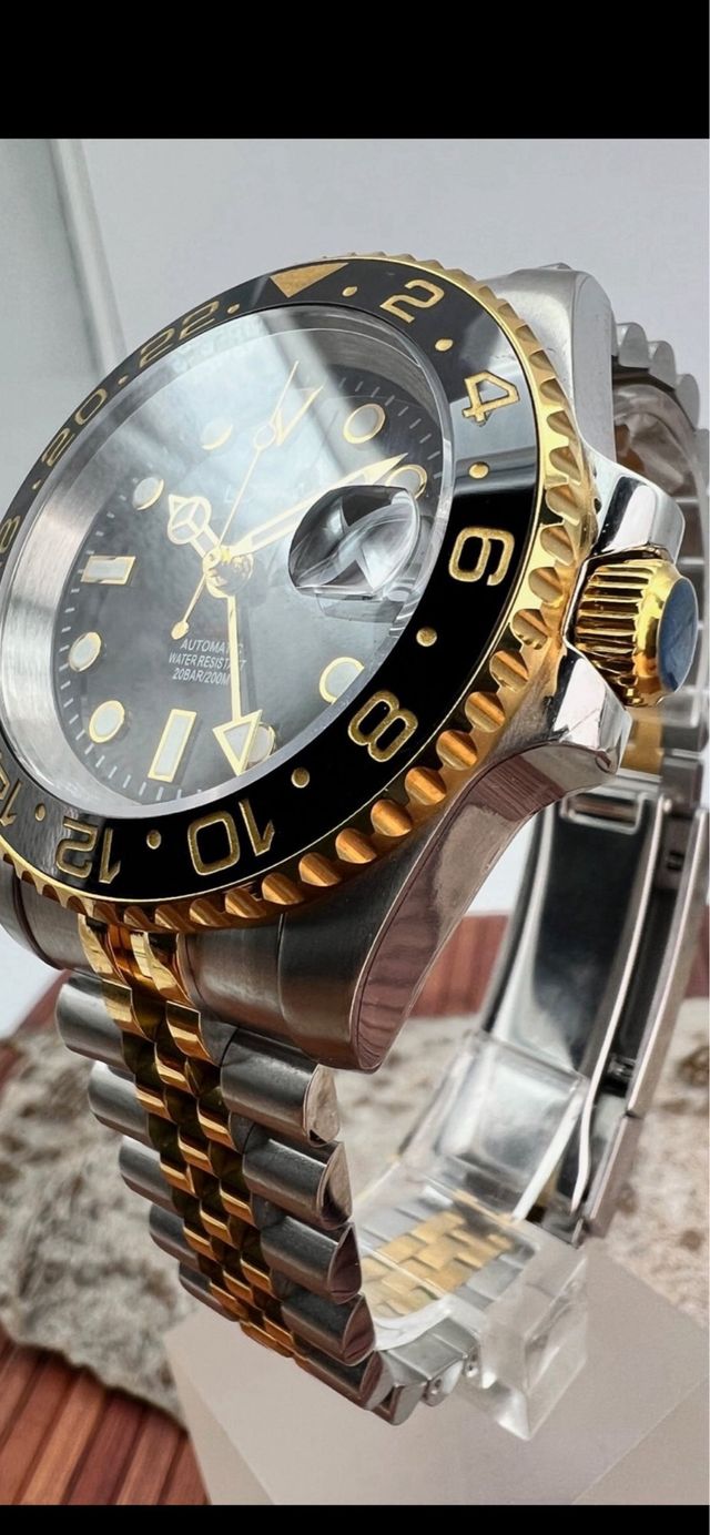 Reloj automático Lorsa GMT,movimiento Seiko NH34A