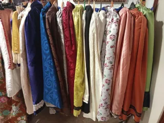 Falda de fallera azul marino