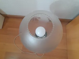 Lámpara Antigua Cristal de Mesa